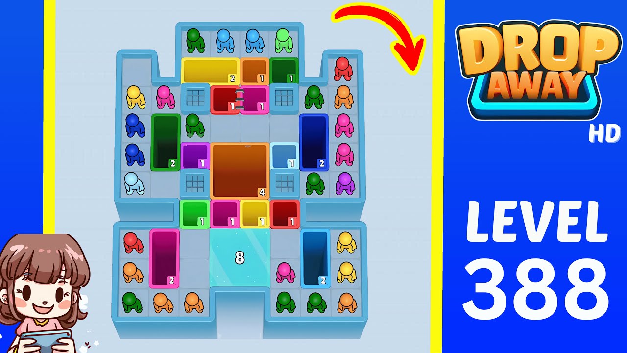 Drop Away Level 388 Walkthrough Solution