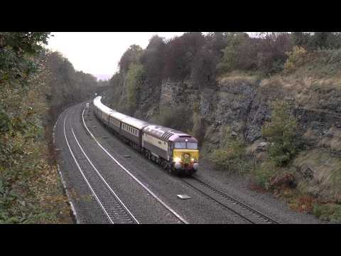57305 + 57312 Northern Belle ECS at Horbury 5Z60 Crewe to York 07/11/2014
