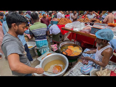 How to Make Bengali Sweet Shahi Jilabi?  Street food Bangladesh