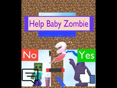Help Baby Zombie Take The Water From Grimace Shake #shorts