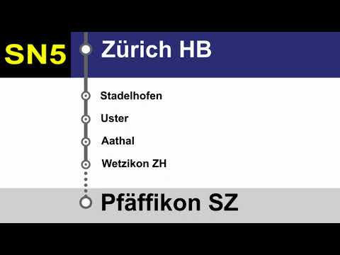 ZVV (SBB) Ansage » SN5 Begrüssung in Zürich HB nach Pfäffikon SZ | SLBahnen