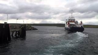 Shetland Islands Council Ferry - MV GEIRA - Leaving Belmont Unst