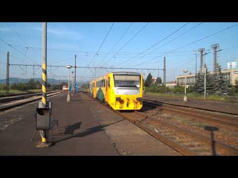 Odjezd vlaku Os 7001 (ČD 814.066) - Kadaň-Prunéřov, 18. 6. 2013