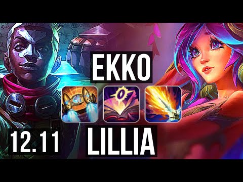 EKKO vs LILLIA (JNG) | 21/1/1, Legendary, 7 solo kills, 1.4M mastery | EUW Diamond | 12.11