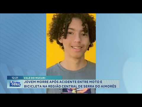 Serra dos Aimorés: Jovem morre após acidente entre moto e bicicleta.