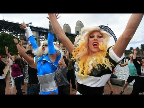 Gaga Romance: BIG Flash Mob Sydney Harbour Lady Gaga [ORIGINAL]