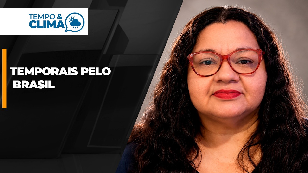 Temporais avançam pelo Brasil e podem provocar chuva forte e rajadas de vento