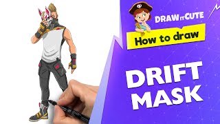 how to draw drift mask fortnite season 5 tutorial - how to draw fortnite drift mask