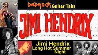 Long Hot Summer Night - Jimi Hendrix - Guitar + Bass TABS Lesson