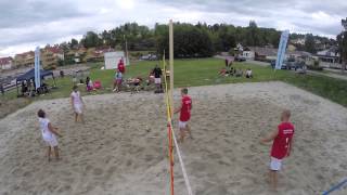 preview picture of video 'Norwegian Footvolley Championship in Slemmestad Norway - First Set'