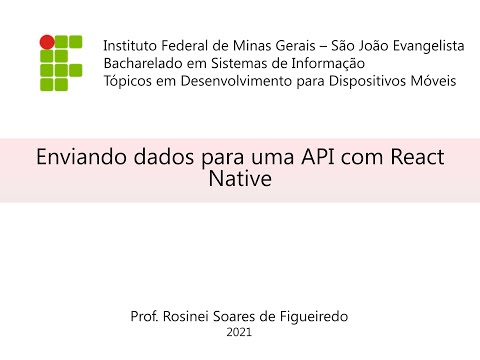 Enviando dados para uma API com React Native