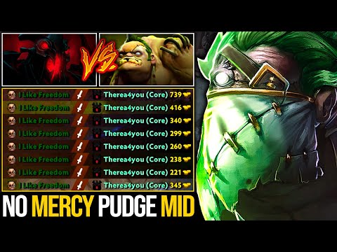 Shadow Fiend Vs Pudge Mid!!! This Pudge Has No Mercy - Easy Destroyed Mid | Pudge Official
