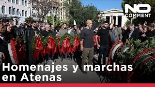 Los griegos conmemoran el aniversario del levantamiento del Politécnico de 1973