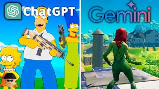 ChatGPT vs Gemini Criam Fortnite do Zero