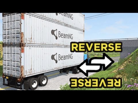 Trains and Trucks vs Bridges and Potholes in Reverse | BeamNG.Drive