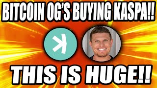 Kaspa, Bitcoin OG's Are Buying Kaspa! This Is Absolutely Huge!! (EMERGENCY)
