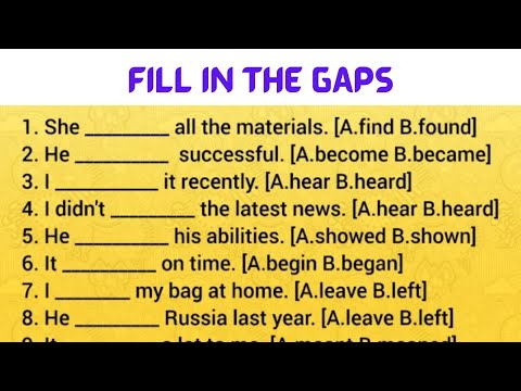 FILL IN THE GAPS TO COMPLETE THE SENTENCE #10