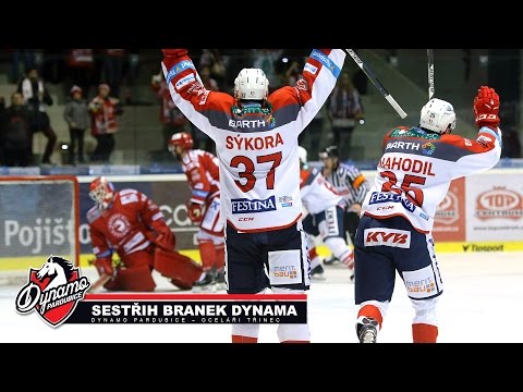 Sestřih branek Dynama v utkání s Oceláři Třinec