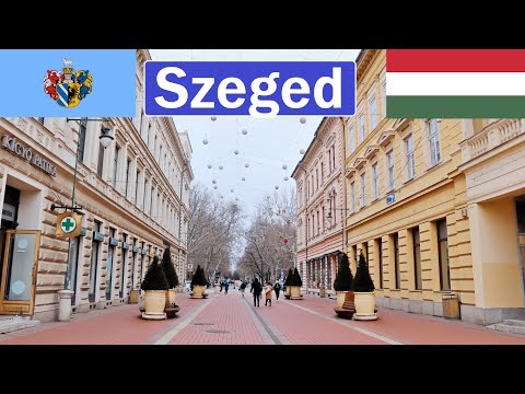 Hungary, Szeged walking in city centre and park 2023 [4K]