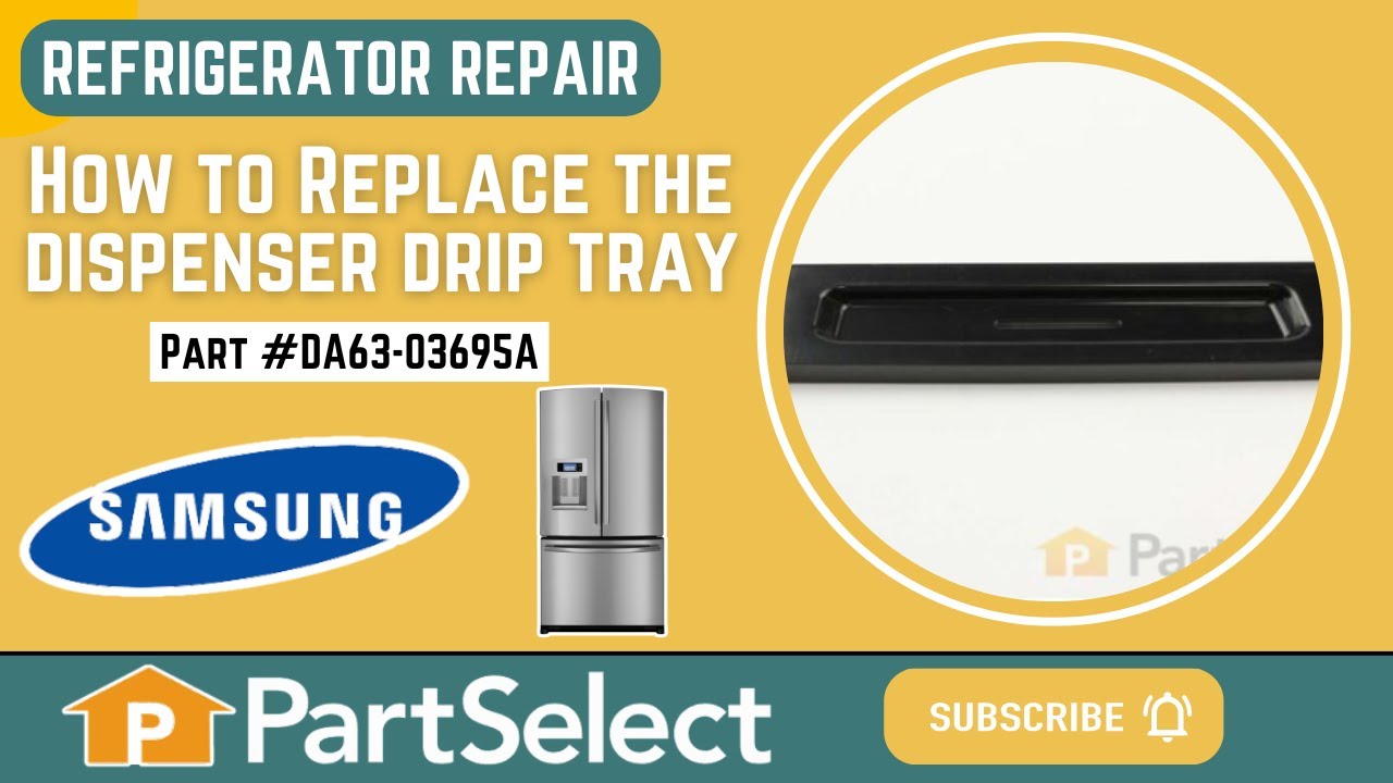 Replacing the Refrigerator Dispenser Drip Tray