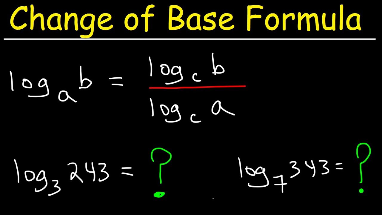 Change of Base Formula - Logarithms