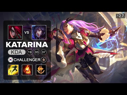 KatEvolved Katarina vs Ahri Mid - KR Challenger - Patch 12.7 Season 12