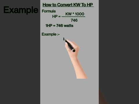 KW to HP Calculate| kw to HP conversion| how to convert kW to HP| kw to HP convert formula.