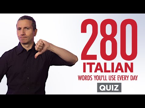 Quiz | 280 Italian Words You'll Use Every Day - Basic Vocabulary #68