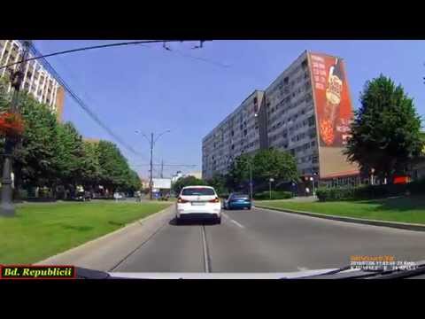 Driving in Reşiţa: The Main Road across the city. (Str. Minda - Str. Grădişte). Timelapse 2x