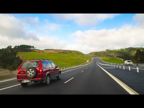 Puhoi to Warkworth northern motorway extension. Auckland, New Zealand (4k)