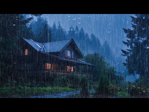 Goodbye Insomnia With Heavy Rain Sound | Pouring Rain and Thunder Sounds - Rain Sounds for Sleeping