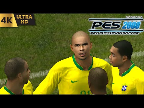 PES 2008 - PC Gameplay Brazil vs Argentina 1080p / Win 10