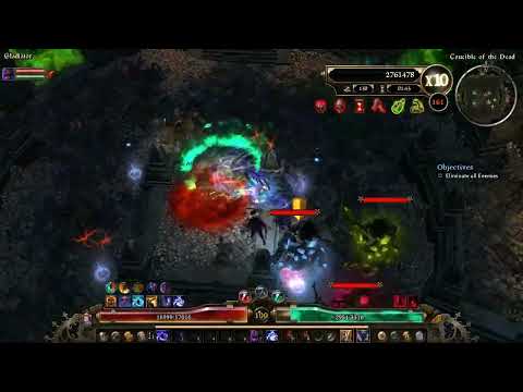 Grim Dawn DW Cadence Pierce Blademaster Crucible naked+extra spawns 4:34
