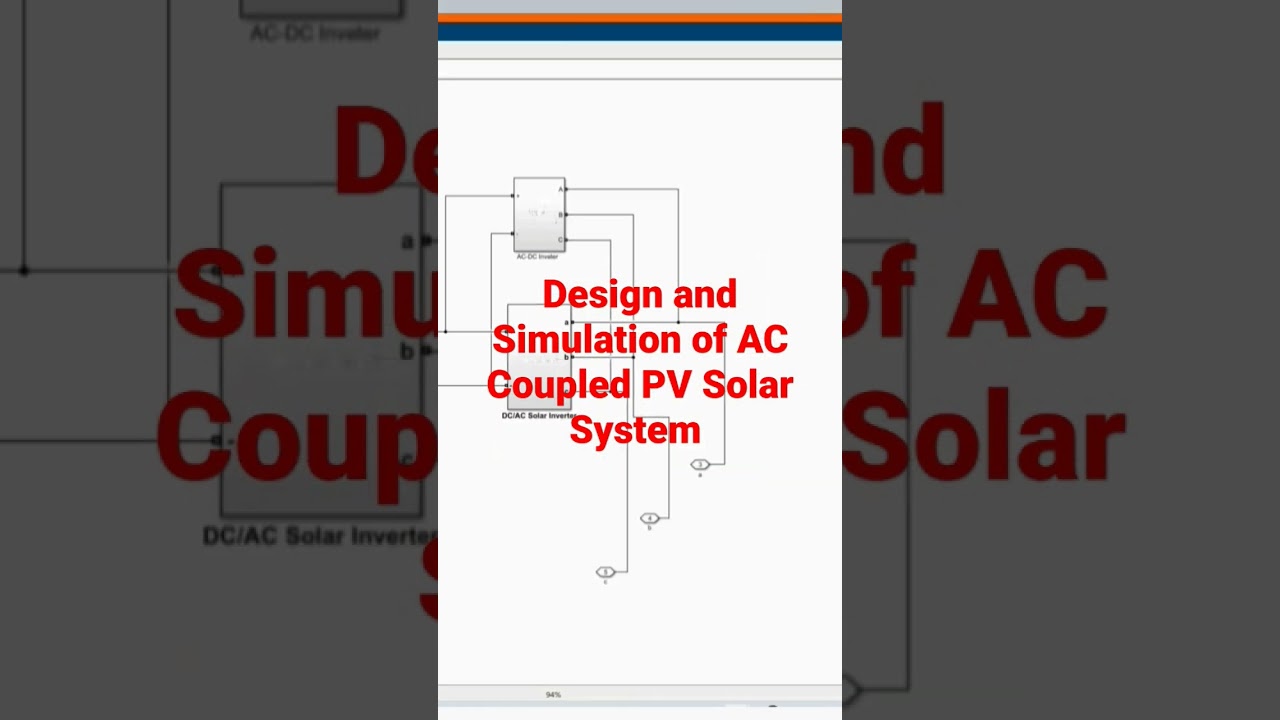 Design and Simulation of AC Coupled PV Solar System in MATLAB Simulink
