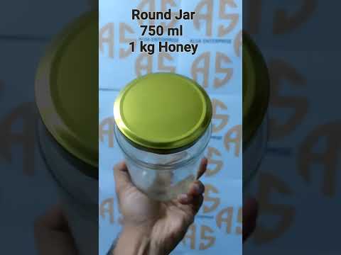 750 Gm Square Glass Honey Jar