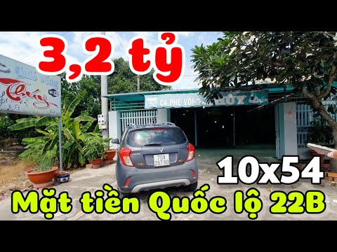 Bán nhà đất 10x54 quán cafe Thúy mặt tiền Quốc lộ 22B 100% thổ cư 3,2 tỷ ở phường Hòa Thành Tây Ninh