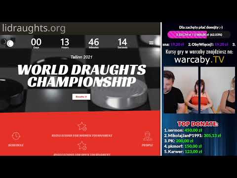 WARCABY ⚪️⚫️ Sadowska, Flisikowska, Kuczewski - walczą o Mistrzostwo Świata! || @lidraughts.org