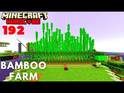 I built THE MOST OVERPOWERED BAMBOO FARM in Minecraft Hardcore!
