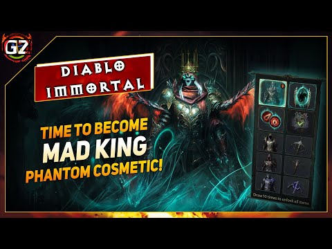 Mad King Regalia - Phantom Cosmetic | Full Draw & Showcase | Diablo Immortal