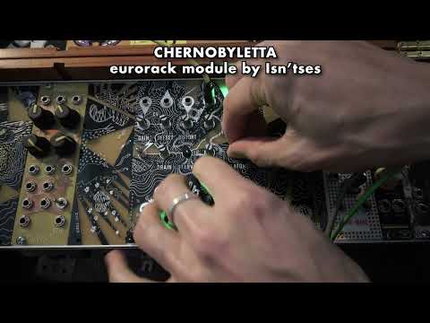 Chernobyletta Eurorack Module - Noise and Drone Oscillator Synth with CV Offset, Distortion, Power Starve and Touch Controls. Fully built. Black & Silver version. image 10