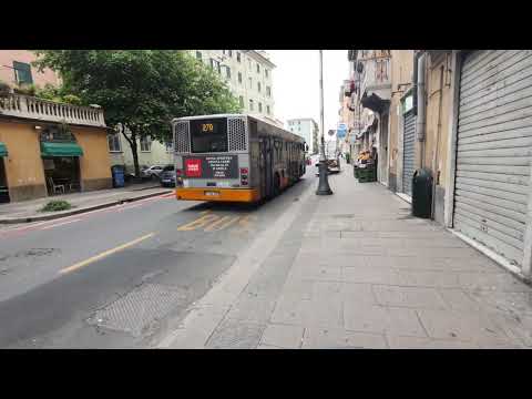 Arrivo e Partenza Bus linea 270 (AMT Genova, 8828)