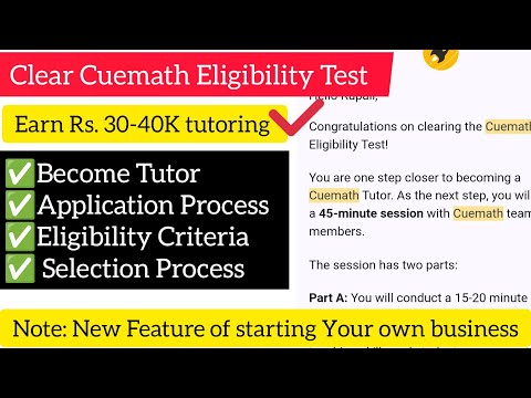 How to become tutor at Cuemath