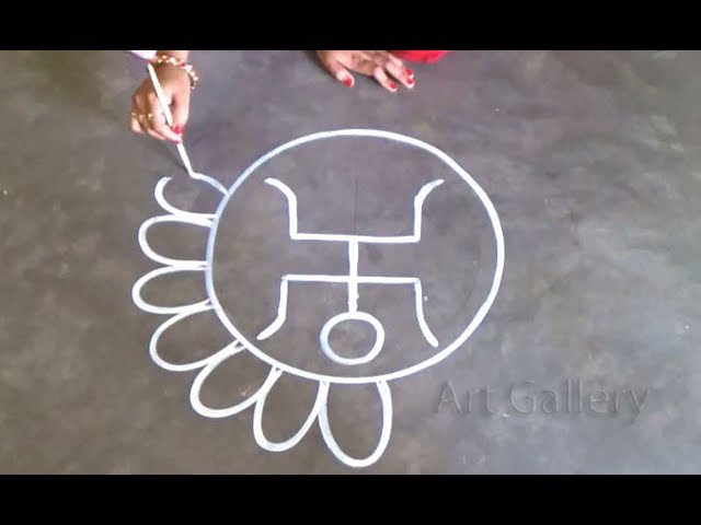 Alpana designs lajja gauri swastika symbol by art gallery