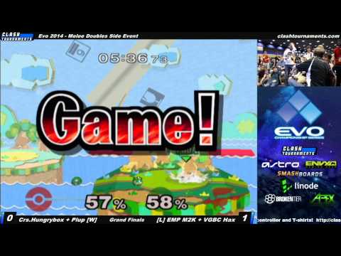 Evo 2014 - Crs Hungrybox + Plup vs EMP Mew2King + VGBC Hax - Grand Finals - SSBM