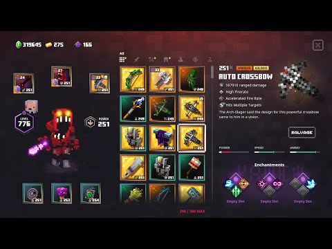 Minecraft Dungeons Horror Strider Build Post-Nether DLC Apoc+25 Obsidian Pinnacle