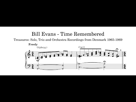 Bill Evans - Time Remembered (Solo Piano Version) - Piano Transcription (Sheet Music in Description)
