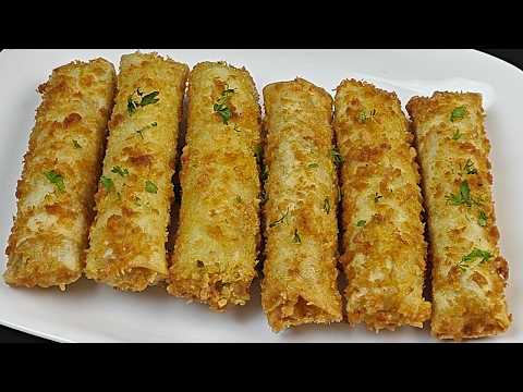 Afghani Chicken Roll | Cheesy Chicken Roll Recipe | Crispy Malai Chicken Roll