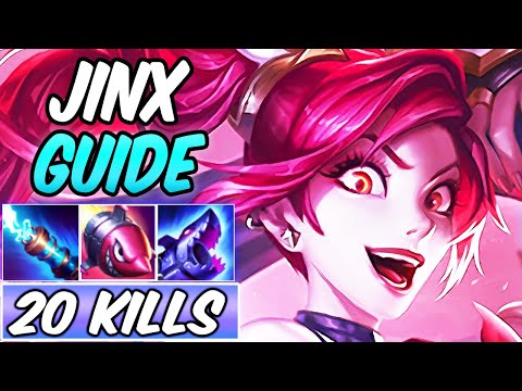 SEASON 11 HOW TO PLAY JINX ADC GUIDE 100% CRIT Build & Runes | Diamond Commentary -League of Legends