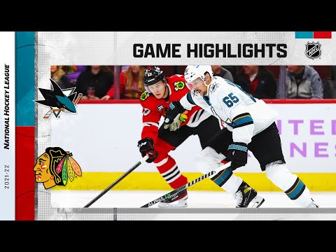Sharks @ Blackhawks 11/28/21 | NHL Highlights