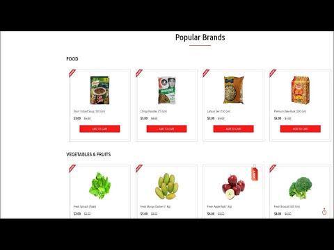 Grocery Store Project Using Html Css And Javascript Source Code